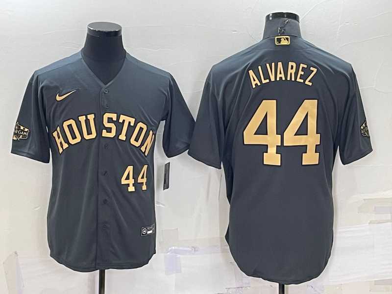 Men's Houston Astros #44 Yordan Alvarez Number Grey 2022 All Star Stitched Cool Base Nike Jersey,We sell and wholesale Men's Houston Astros #44 Yordan Alvarez Number Grey 2022 All Star Stitched Cool Base Nike Jersey on line form chian!